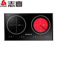 志高(CHIGO) 嵌入式电磁炉双灶 嵌入式家用套装 台式商用双头电陶炉大功率不挑锅电池炉一电一陶 34D6