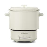 荣事达便携式折叠旅行电煮锅分体离式小火锅小型一人食多功能迷你 米白色