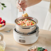 小熊电热饭盒DFH-B14S3便携式加热保温1.35L容量304不锈钢蒸煮饭