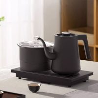 志高全自动底部上水电热烧水壶茶台嵌入式茶桌一体泡茶电磁炉磨砂黑消毒款 304材质[37X20]