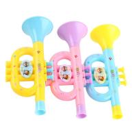 儿童小喇叭玩具批发卡通塑料吹奏中号乐器宝宝音乐玩具3-6岁 三键款 2个装