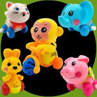 趣味发条玩具组合套装婴儿宝宝小男女孩学爬玩具动物1-2-3-4岁元 D猪+猴+猫+袋鼠+大象