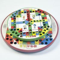 多功能成号儿童玻璃球跳棋飞行棋二合一棋盘亲子休闲玩具 玻璃球跳棋飞行棋【大号】