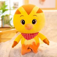 萌鸡小队毛绒玩具小鸡公仔套装可爱萌小鸡抱枕玩偶送儿童女生 萌小鸡麦奇[28厘米没有围巾] 25厘米[赔钱甩卖]
