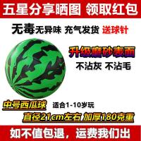 儿童球类玩具拍拍球幼儿园宝宝充气球玩具小孩西瓜皮球无毒手抓 加厚西瓜球180克充气发货+球针