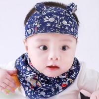 婴儿帽子夏季0到3个月男女宝宝儿童儿薄款空顶护额卤囟凉帽 藏青卤门空顶 单帽0-10个月头围38-44