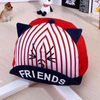 婴儿帽子春秋6-12个月宝宝帽子1-2岁夏季鸭舌帽薄男女童棒球帽潮3 嘟嘴红色布 1-6-12个月头围38-46cm