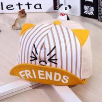 婴儿帽子春秋6-12个月宝宝帽子1-2岁夏季鸭舌帽薄男女童棒球帽潮3 嘟嘴黄色布 1-6-12个月头围38-46cm