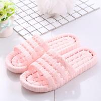 防滑浴室凉拖鞋家居塑料洗澡拖鞋居家室内男女士厚底家用拖鞋夏季 镂空-粉色 38-39(适合37-38的脚穿)