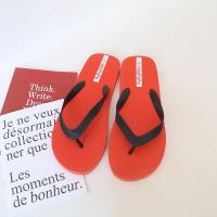 人字拖男士凉拖鞋夏季海边潮流沙滩社会防滑潮男夹脚学生韩版个性 -红色 L建44-45脚