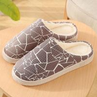棉拖鞋女冬季新款韩版学生可爱潮家居室内防滑情侣毛毛拖鞋家用男 #901卡其 42-43(建议41-42脚穿)
