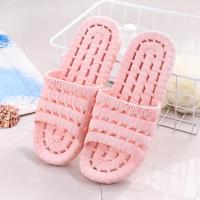 拖鞋女夏外穿韩版学生情侣室内家居洗澡防滑浴室软底家用凉拖鞋男 镂空-粉色 38-39(适合37-38的脚穿)
