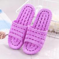 拖鞋女夏外穿韩版学生情侣室内家居洗澡防滑浴室软底家用凉拖鞋男 镂空-紫色 40-41(适合39-40的脚穿)