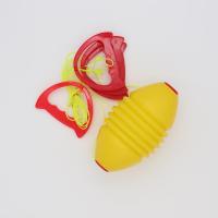 拉拉球穿梭拉力球手拉球双人协作拉力器幼儿园健身儿童双人互动球 双人拉力球黄色[螺纹款]