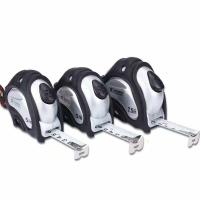 自锁标准钢卷尺3米5米7.5米加厚钢卷尺米尺测量工具尺子 木工盒尺 《银色自锁》5米*19mm