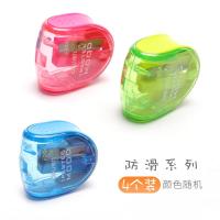 儿童削笔器迷你铅笔刀小卷笔刀手动削铅笔器手拧转笔刀钻笔刀笔刨小学生小型可爱刨笔机削笔机刨笔器文具 防滑系列4个装