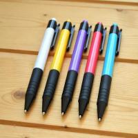 糖果色按动圆珠笔 经典办公蓝色 0.7mm学生文具圆珠笔3色笔芯批发 蓝色10支笔