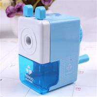 可爱铅笔刀削笔器卡通转笔刀小学生手摇卷笔刀刨笔刀文具 蓝色一个单独削笔器一个