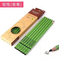 卷笔刀素描削笔器素描专用素描长芯削笔器彩铅素描炭笔手摇转笔刀 尼奥尼素描炭笔-软性12支