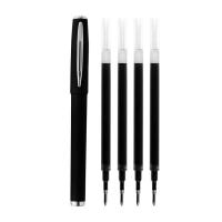 1.0签字笔0.7中性笔0.5黑色商务签名笔大容量笔芯蓝水笔 【0.7mm】巨无霸黑色芯1支笔+4支巨无霸芯