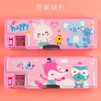 可爱多层铅笔盒卡通文具盒幼儿园小孩男生女孩儿童小学生笔袋笔盒 女款