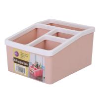 加厚多格桌面收纳盒 遥控器收纳盒 化妆品盒子 杂物整理盒 粉笔盒 粉色遥控器收纳盒
