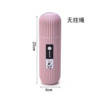 旅行牙刷盒便携式洗漱杯刷牙漱口杯套装牙缸大号牙膏筒牙具收纳盒 粉色普通款(1个装)