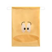 2/5/10个鞋子收纳袋旅行无纺布鞋子收纳袋防水便携鞋包束口袋鞋袋 杏黄一个装