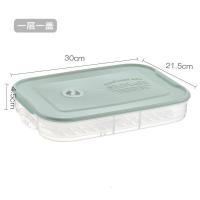 加厚饺子盒冻饺子家用速冻水饺盒混沌盒冰箱鸡蛋保鲜收纳盒多层 绿色一层一盖饺子盒