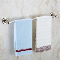 免打孔毛巾架不锈钢卫生间双层浴巾架浴室置物架2层3层五金壁挂件 打孔 豪华60cm单杆毛巾杆