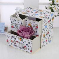 2层3抽屉式桌面收纳盒文胸袜子内衣盒化妆品小可爱整理箱杂物盒 小猪佩奇