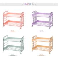 桌面化妆品收纳盒首饰抽屉式置物架卫生间梳妆台饰品塑料储物盒 颜色随机(创意二层收纳架)无大小中号