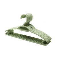 宽肩无痕挂晒衣服晾衣架子撑架魔术神器家用塑料衣柜挂钩多功能 绿色5个简易衣架