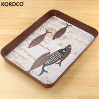 欧式茶盘托盘家用放茶杯的托盘长方形塑料深托盘客厅杯子托盘果盘