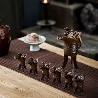 陶瓷酒具 三脚杯 伯爵杯酒壶烈酒白酒壶高酒杯复古代酒樽古代酒器