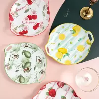 欧式盘子网红餐具ins家用陶瓷盘子饭盘可爱少女心甜品盘创意烤盘