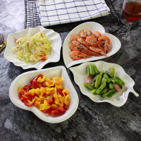 盘子菜盘陶瓷家用菜盘纯白微波炉早餐盘西餐盘水果点心盘创意餐具