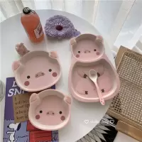 bby baby*一人食系列 白白胖胖 充满希望萌度爆表的小猪猪餐盘