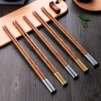 鸡翅木筷子家用防霉木快子新款家庭高档红木无漆无蜡实木餐具套装