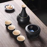 温酒器烛台加热家用陶瓷酒具酒杯套装黄酒白酒烫酒壶分酒器煮酒壶