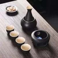 温酒器烛台加热家用陶瓷酒具酒杯套装黄酒白酒烫酒壶分酒器煮酒壶