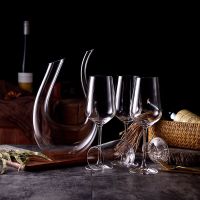 红酒杯套装家用创意水晶6只装大号葡萄酒醒酒器玻璃高脚杯2个酒具
