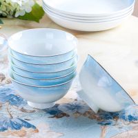 欧式碗筷套装陶瓷餐具碗盘碟家用送礼餐具套装新骨瓷ins风