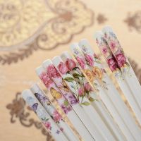 家用陶瓷筷子精品防霉耐高温高档骨瓷筷酒店专用健康餐具送礼