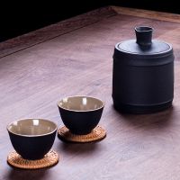 仿古黑陶温酒器暖酒壶烫酒器家用半斤二两半酒具酒杯套装