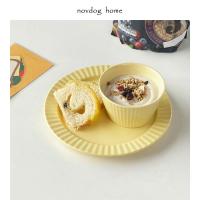 黄色韩国ins餐盘甜品盘沙拉盘牛奶杯麦片杯马克杯酸奶碗沙拉碗