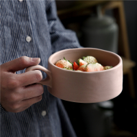 早餐餐具套装一人燕麦片碗杯带把陶瓷ins 牛奶甜品酸奶沙拉水果碗