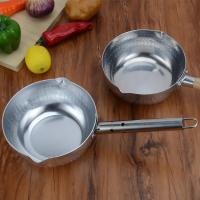 加厚铝制日式奶锅汤锅煮面锅煮粥锅木柄牛奶锅汁锅麻辣烫锅