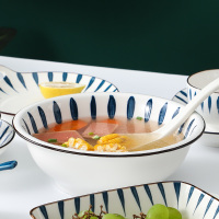 酸菜鱼大盆碗9英寸大汤碗 家用陶瓷餐具创意汤古套装简约大号汤盆