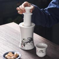 温酒壶酒具套装陶瓷烫酒壶骨瓷暖酒器分酒器酒杯黄酒白酒温酒具